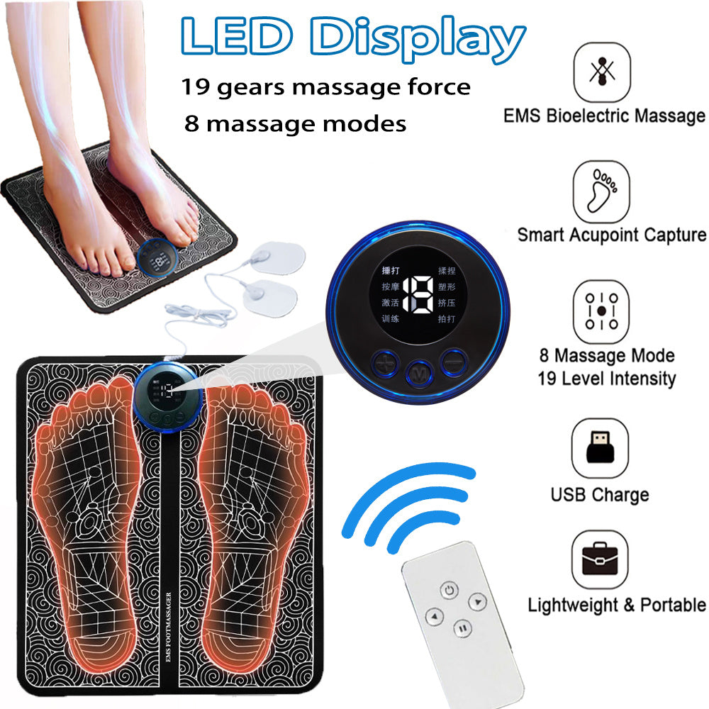 Rechargeable Portable Foot Intelligent Massage Pad anassiri.com