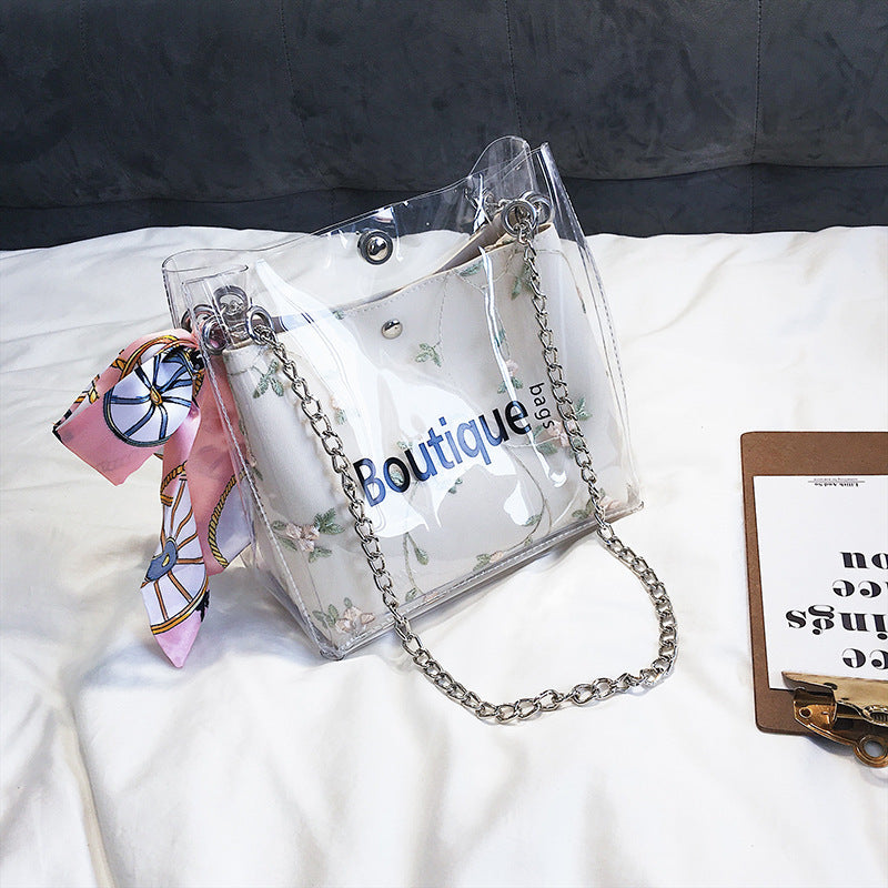 Fashion Transparent Chain Jelly Bag Women - - anassiri.com anassiri.com