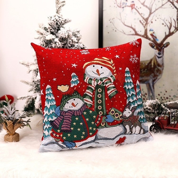 Christmas Square Pillow Cover Home Christmas Decorations anassiri.com