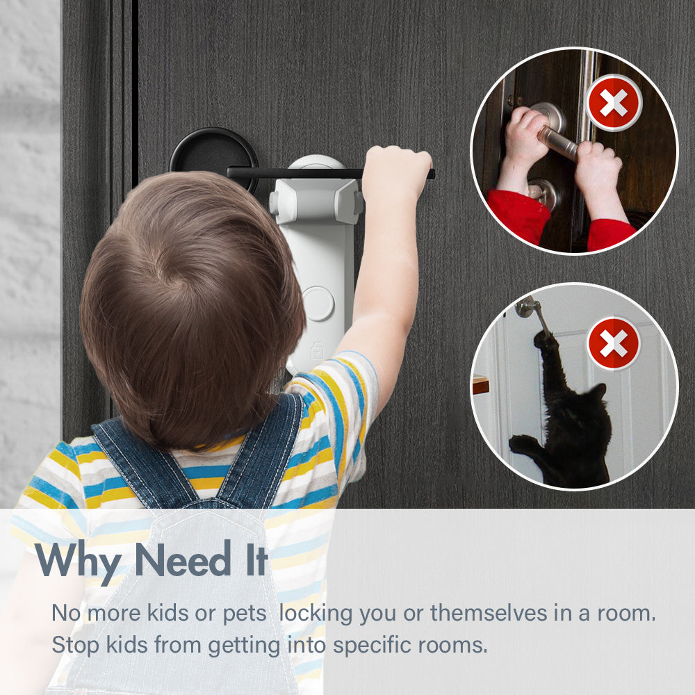 Children's Door Lever Lock Opening Artifact Anti-cat Anti-pet Room Easy To Install And Use anassiri.com