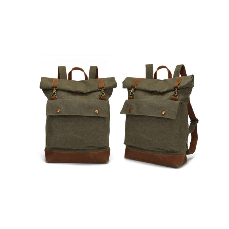 One-shoulder Roll Top Roll Cover Backpack anassiri.com