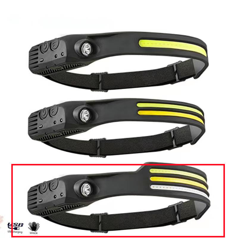 LED Induction Riding Headlamp Flashlight USB Rechargeable anassiri.com