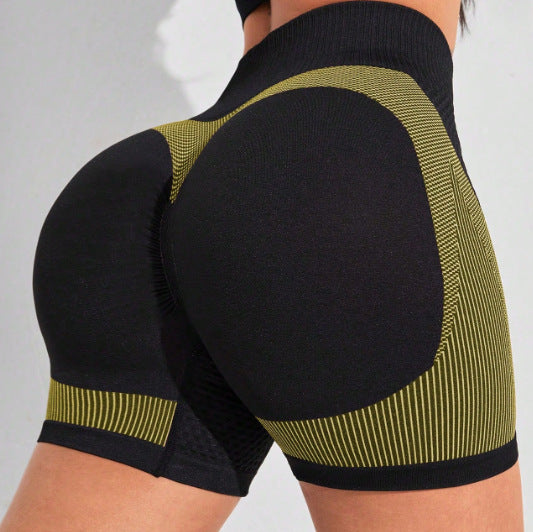 Women's Fashion Seamless Peach Tight High Waist Sports And Fitness Shorts anassiri.com