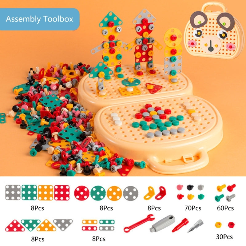 Children's Disassembling Tool Box Nut DIY Pallet Building Block Toy anassiri.com