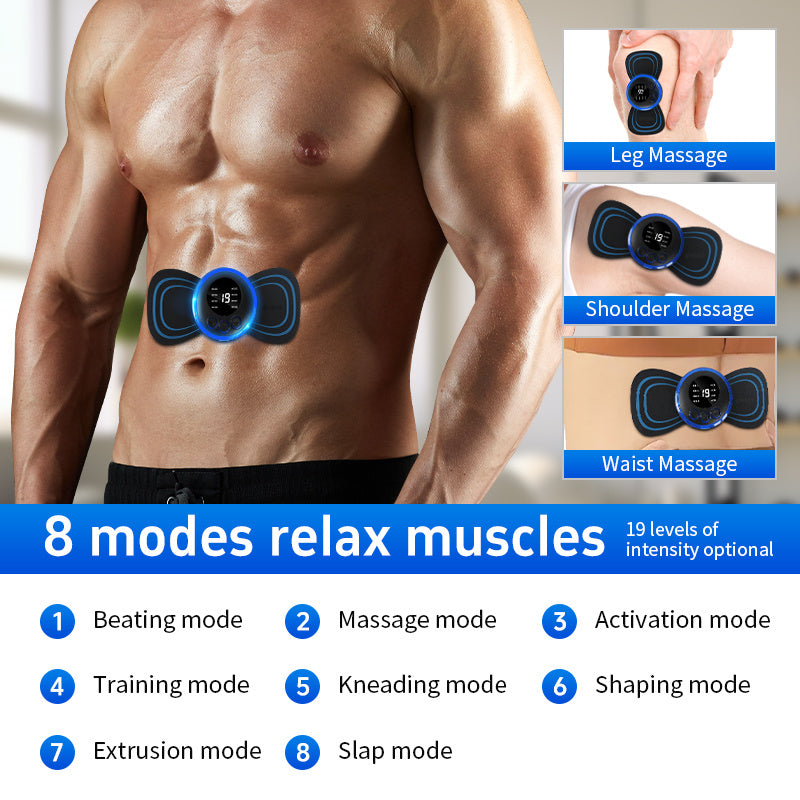 Mini Massage Patch Cervical Massager Shoulder And Neck Massager EMS Portable Pulse Smart Massage Patch 8 Modes 19 Gears anassiri.com