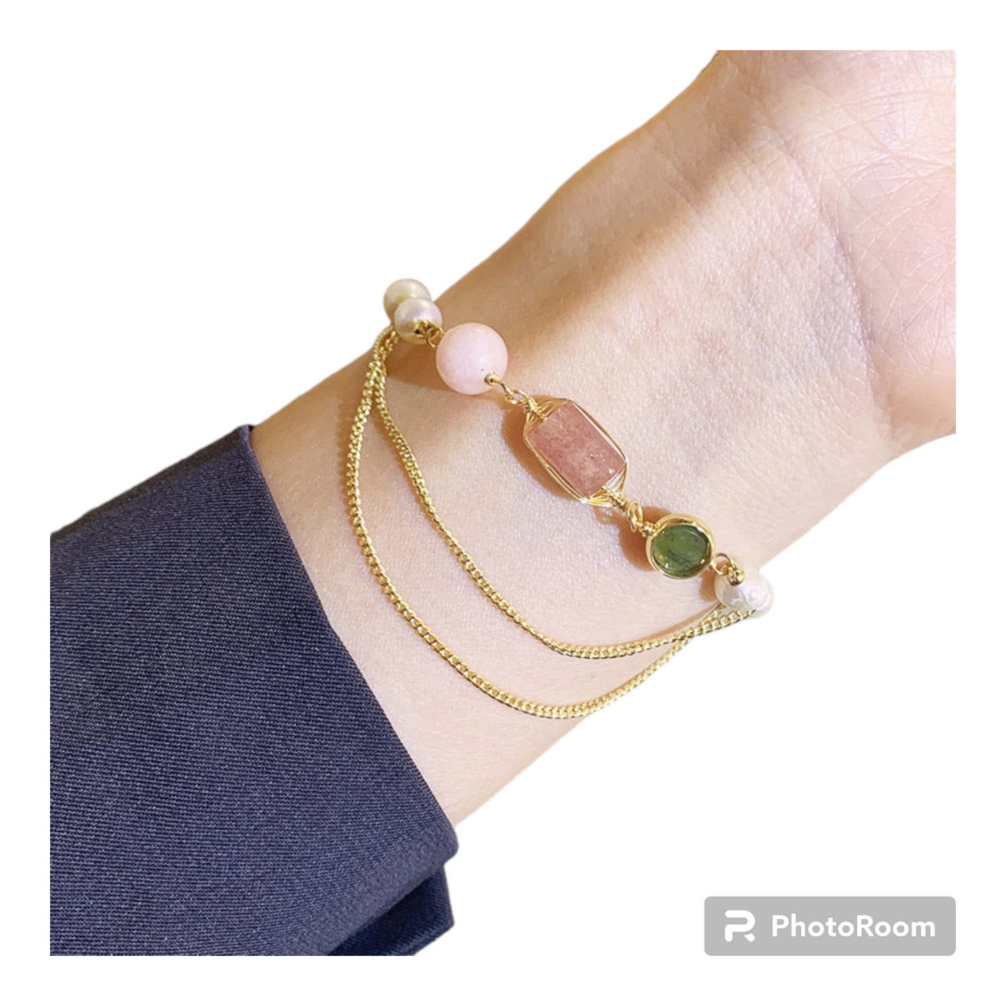 Women's Natural Freshwater Pearl Strawberry Crystal Bracelet - - anassiri.com anassiri.com