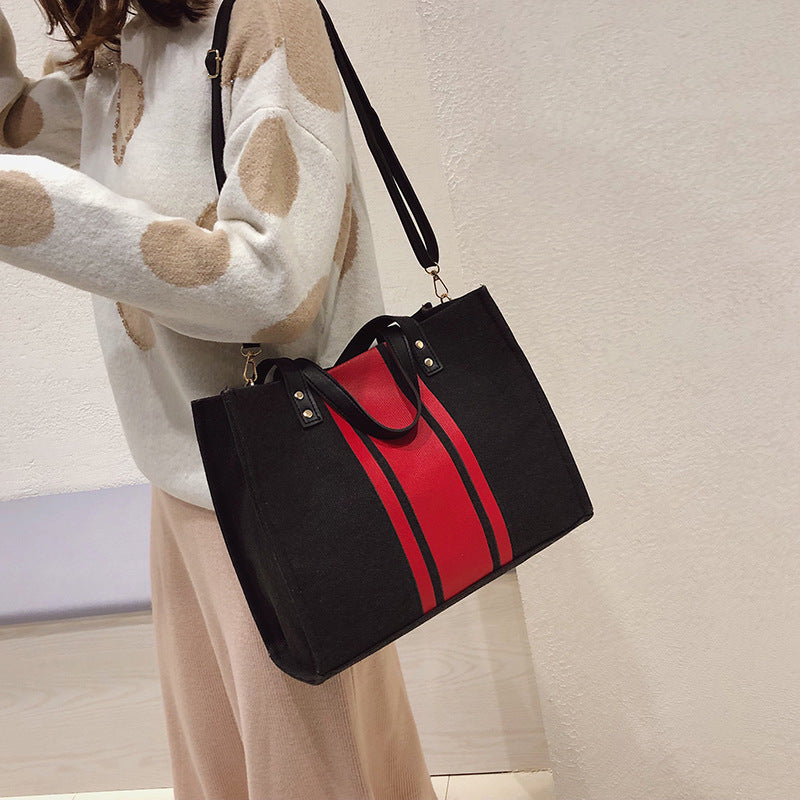 Portable Briefcase OL Professional Business Commuting Stripes Handbag - - anassiri.com anassiri.com