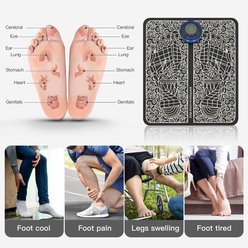 Rechargeable Portable Foot Intelligent Massage Pad anassiri.com