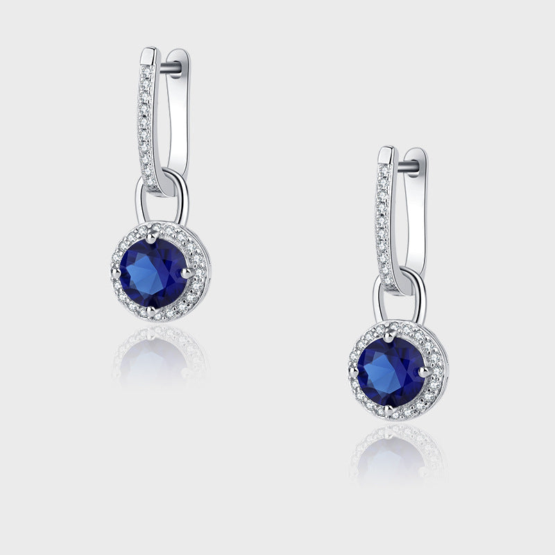 S925 Sterling Silver Zircon Long Crystal Earrings - women's jewelry - anassiri.com anassiri.com