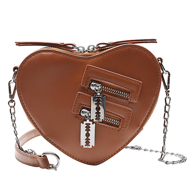 Creative Heart Chain Pu Small Satchel - WOMEN BAGS - anassiri.com anassiri.com