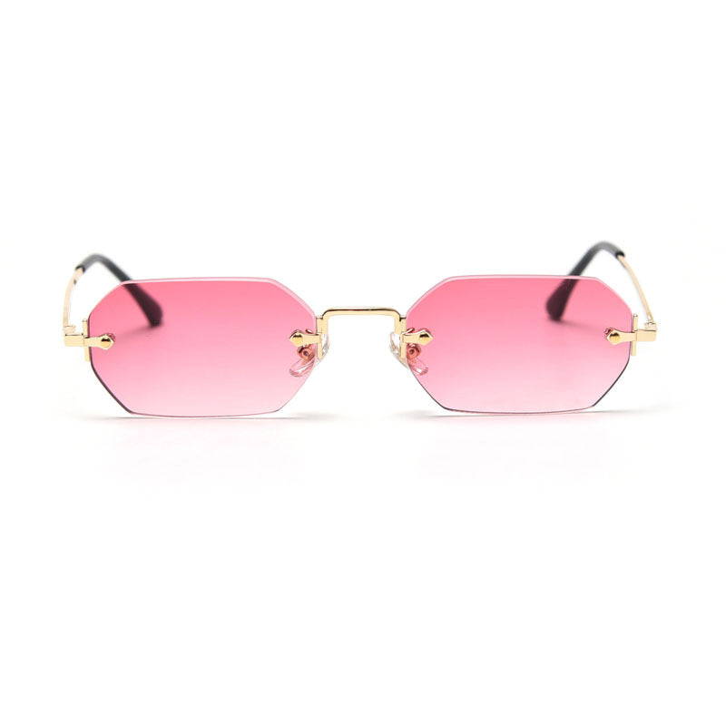 Fashion Polygonal Rimless Sunglasses Women - - anassiri.com anassiri.com