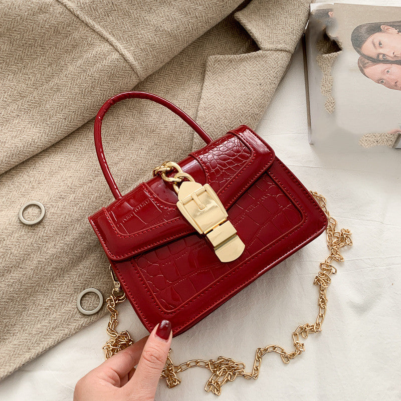 New Korean Fashion Stereotyped Messenger Female Ins One-Shoulder Chain Small Square Bag - WOMEN BAGS - anassiri.com anassiri.com