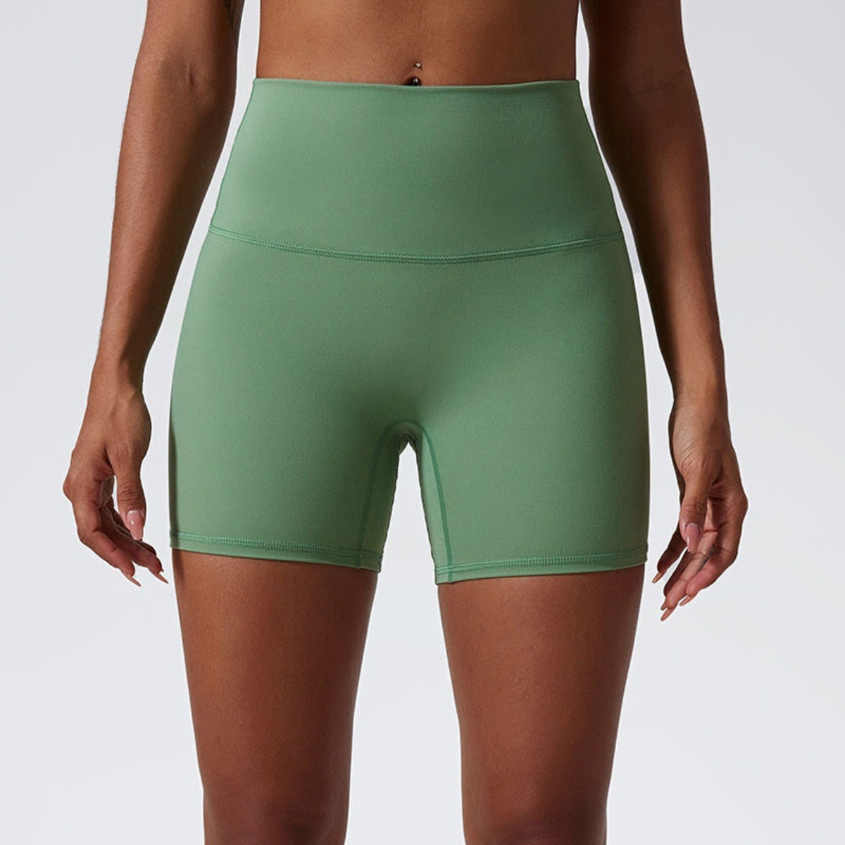 High Waist Hip Lift Tight Sports Running Fitness Nude Feel Yoga Shorts anassiri.com