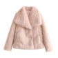 Winter Plush Lapel Coat - Thickened Casual Long Sleeve Outerwear for Women