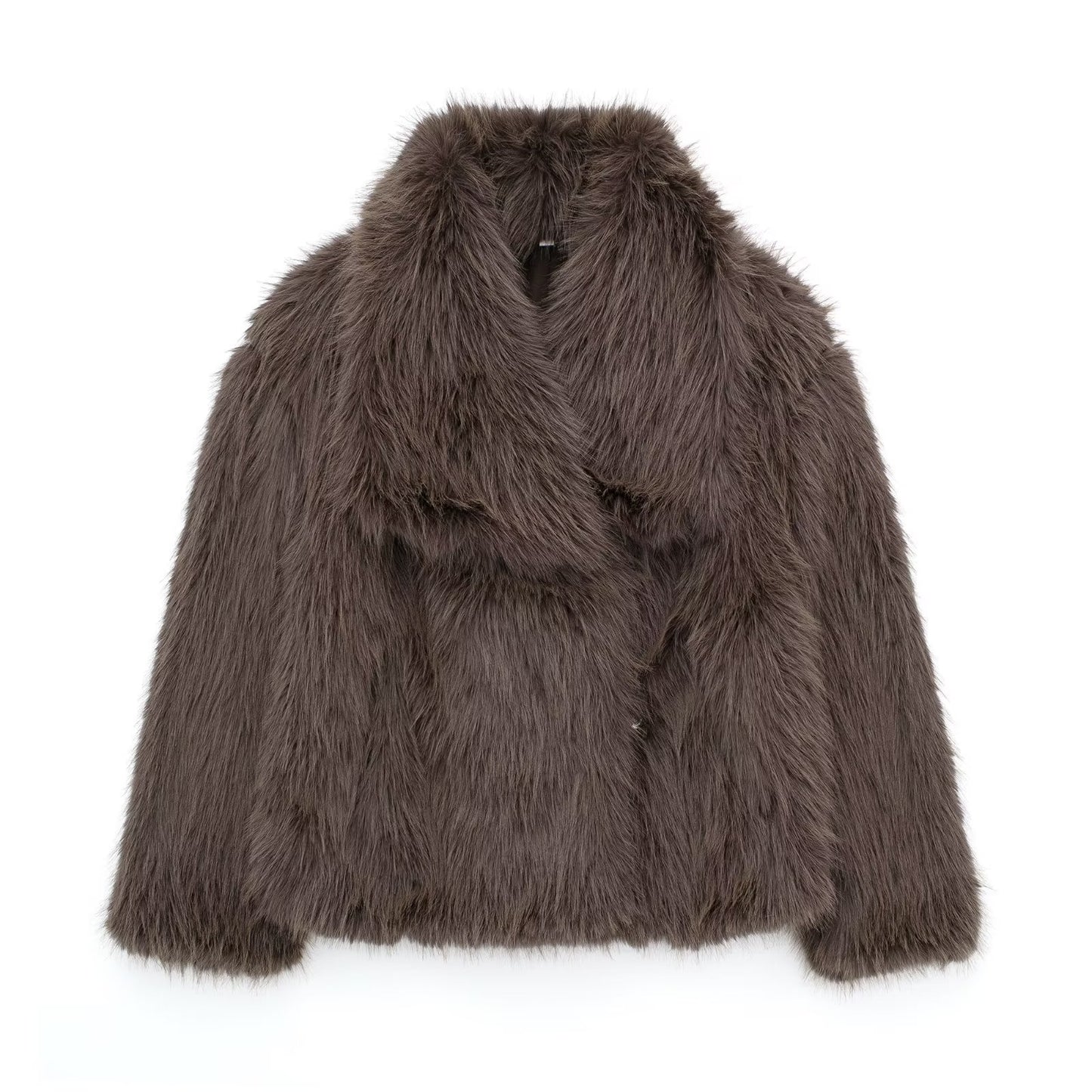 Winter Plush Lapel Coat - Thickened Casual Long Sleeve Outerwear for Women anassiri.com