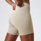 High Waist Hip Lift Tight Sports Running Fitness Nude Feel Yoga Shorts