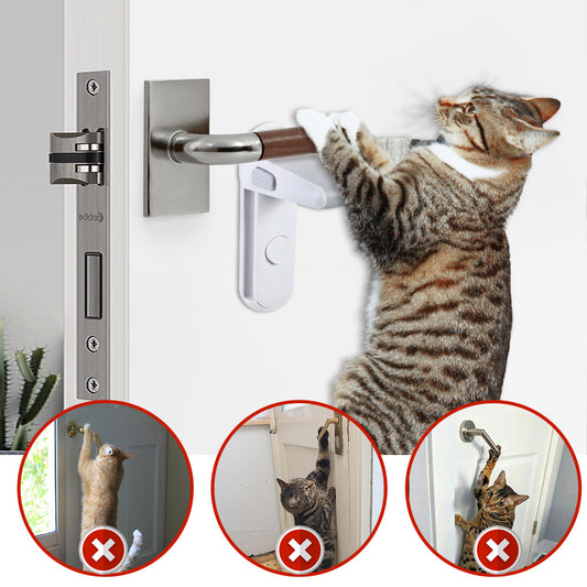 Children's Door Lever Lock Opening Artifact Anti-cat Anti-pet Room Easy To Install And Use anassiri.com