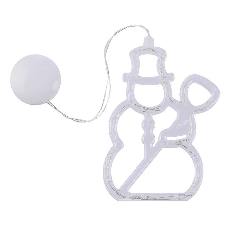 Christmas LED Suction Cup Chandelier Santa Claus Elk Snowman Lights Holiday Party Window Decor Lamps Battery Powered anassiri.com