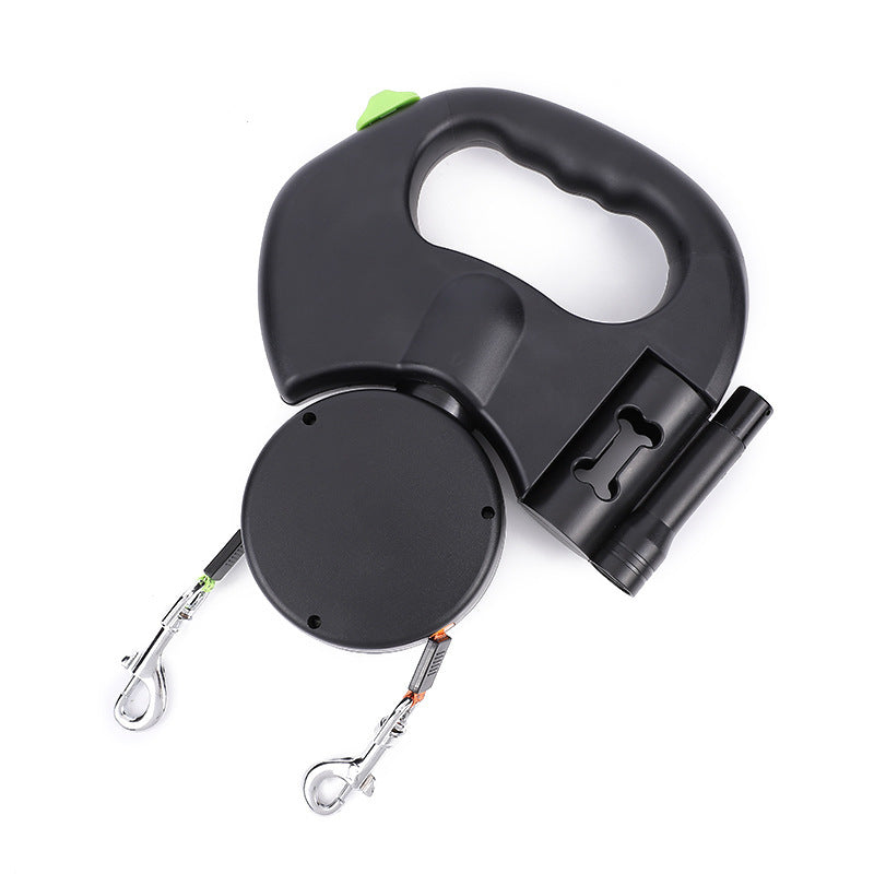 Dual Retractable Dog Leash with LED Light – 360° Tangle-Free & Reflective anassiri.com