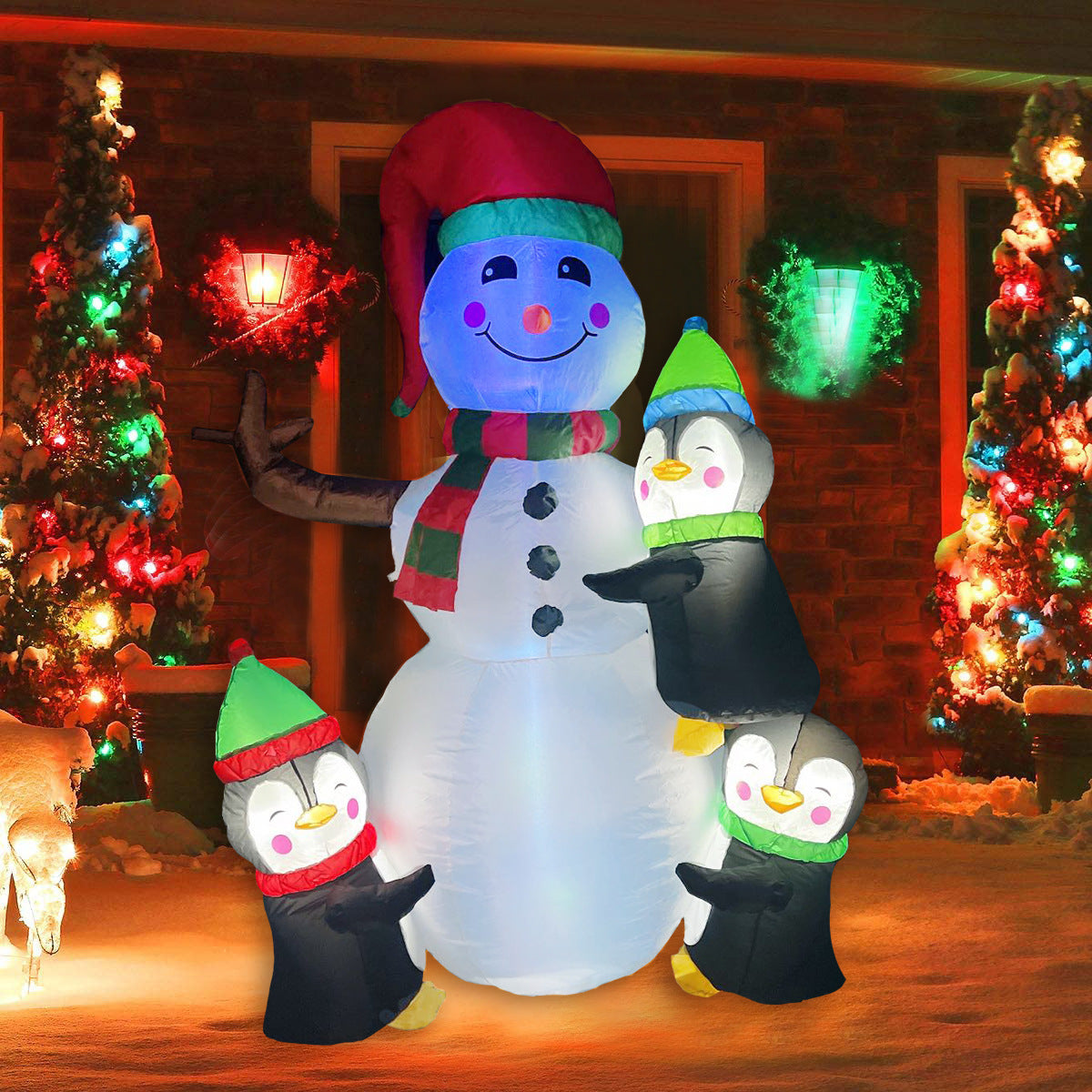 Inflatable Christmas Snowman LED Luminous Ornaments Holiday Decorations anassiri.com