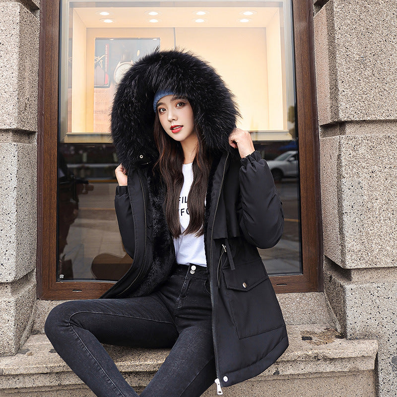 Plush Thick Coat Student Parker Down -   - anassiri.com anassiri.com