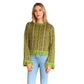 Contrast-color Jacquard Fringe Casual Round-neck Sweater
