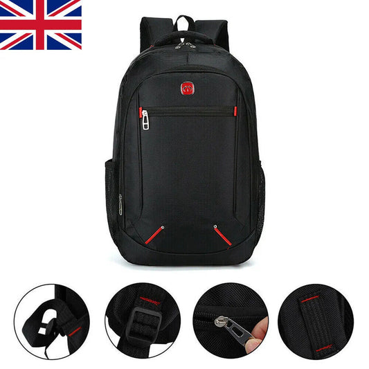 Mens Black Large Backpack Rucksack - Outdoor Sport Work School Travel Hiking Bag anassiri.com