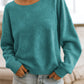 Casual Loose Fashion Long Sleeve Rendering Print Round Neck Knitted Sweater Hoodie