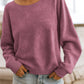 Casual Loose Fashion Long Sleeve Rendering Print Round Neck Knitted Sweater Hoodie
