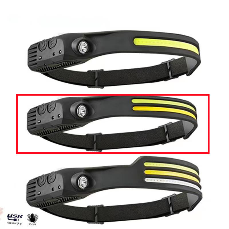 LED Induction Riding Headlamp Flashlight USB Rechargeable anassiri.com