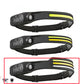 LED Induction Riding Headlamp Flashlight USB Rechargeable