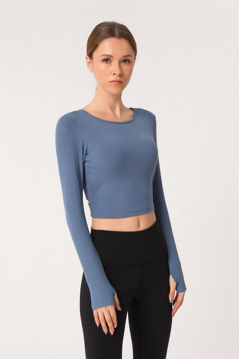 Cross straps sports fitness T-shirt anassiri.com