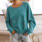 Casual Loose Fashion Long Sleeve Rendering Print Round Neck Knitted Sweater Hoodie