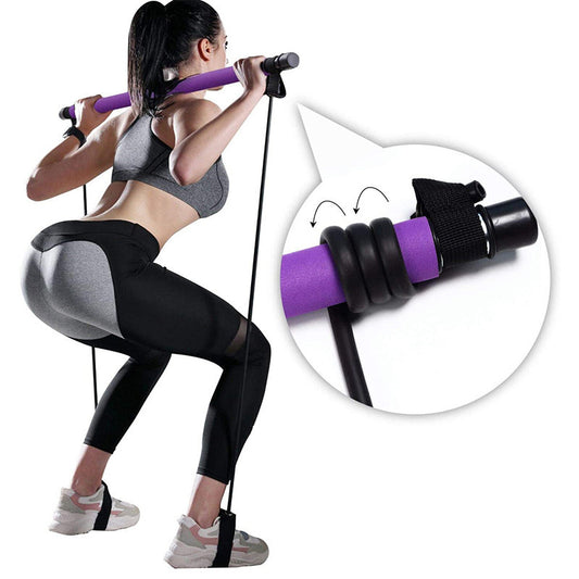 Fitness Yoga Pilates Bar Portable Gym Accessories Sport Elastic Bodybuilding Resistance Bands For Home Trainer Workout Equipment anassiri.com