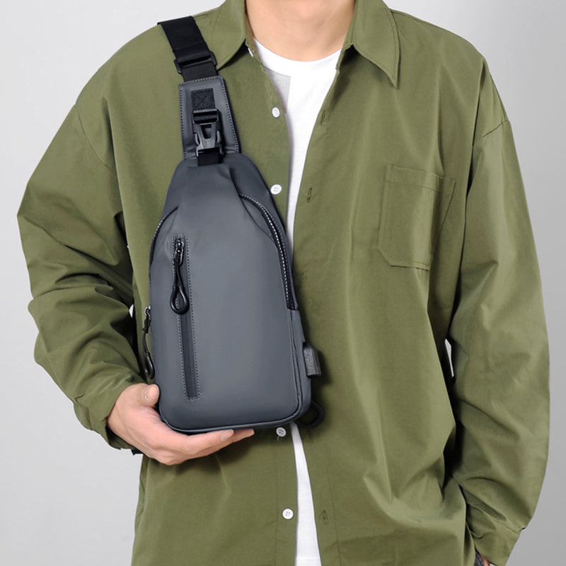 Black Sling Crossbody Backpack Shoulder Bag For Men Chest Bag anassiri.com