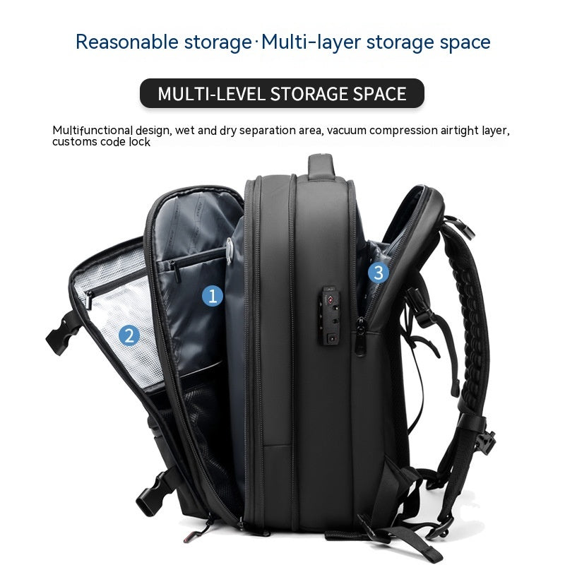 Travel Backpack Men's Business Multifunction Computer Bag Vacuum Compression Large-capacity Backpack anassiri.com