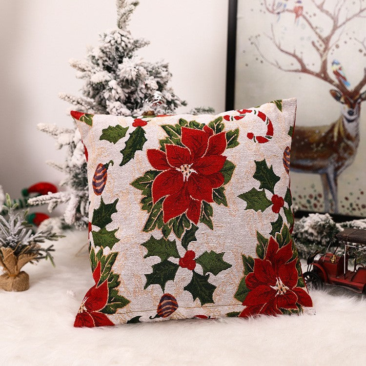 Christmas Square Pillow Cover Home Christmas Decorations anassiri.com