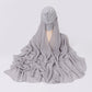 New Convenient Closed-toe Scarf Four Seasons Universal Plain Chiffon -   - anassiri.com