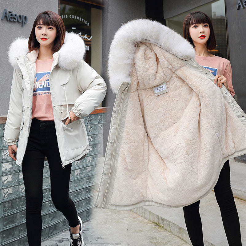 Plush Thick Coat Student Parker Down -   - anassiri.com anassiri.com