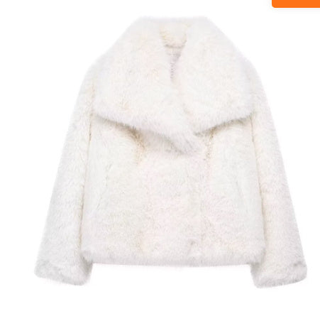 Winter Plush Lapel Coat - Thickened Casual Long Sleeve Outerwear for Women anassiri.com
