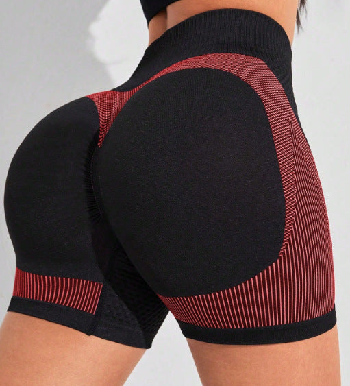 Women's Fashion Seamless Peach Tight High Waist Sports And Fitness Shorts anassiri.com