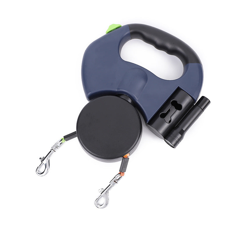 Dual Retractable Dog Leash with LED Light – 360° Tangle-Free & Reflective anassiri.com