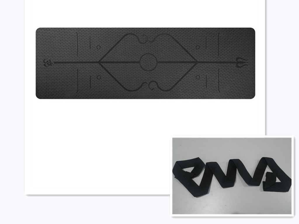 Non Slip TPE Yoga Mat Position Line Beginner  anassiri.com