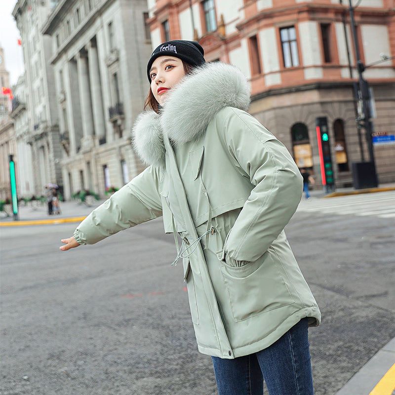 Plush Thick Coat Student Parker Down -   - anassiri.com