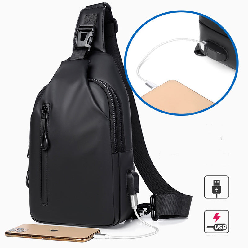 Black Sling Crossbody Backpack Shoulder Bag For Men Chest Bag anassiri.com