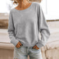 Casual Loose Fashion Long Sleeve Rendering Print Round Neck Knitted Sweater Hoodie