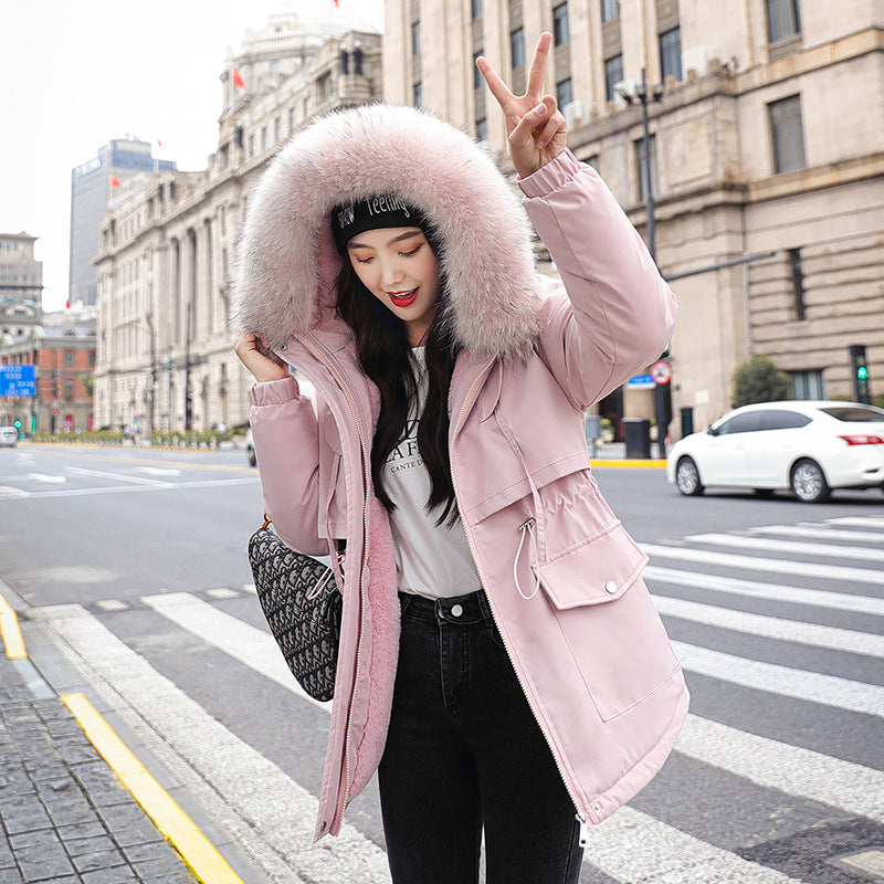 Plush Thick Coat Student Parker Down -   - anassiri.com anassiri.com