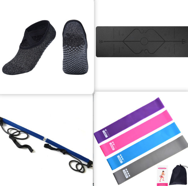 Non Slip TPE Yoga Mat Position Line Beginner  anassiri.com