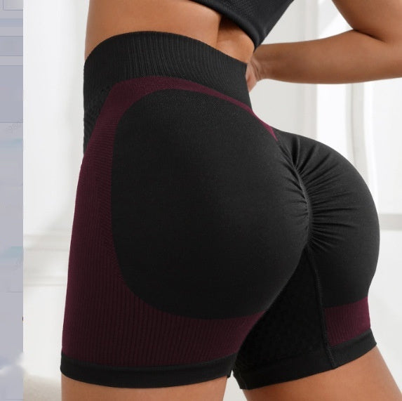 Women's Fashion Seamless Peach Tight High Waist Sports And Fitness Shorts anassiri.com