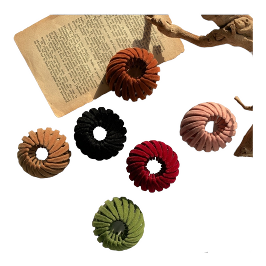Velvet Bird's Nest Hair Tie # Pince à cheveux magique Nid d'oiseau - -   - anassiri.com anassiri.com